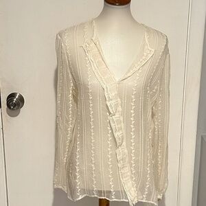 Tt Collection Ivory Blouse - Size M.‎